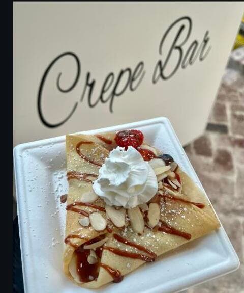 Gluten-free crepes made to order on the mobile cart